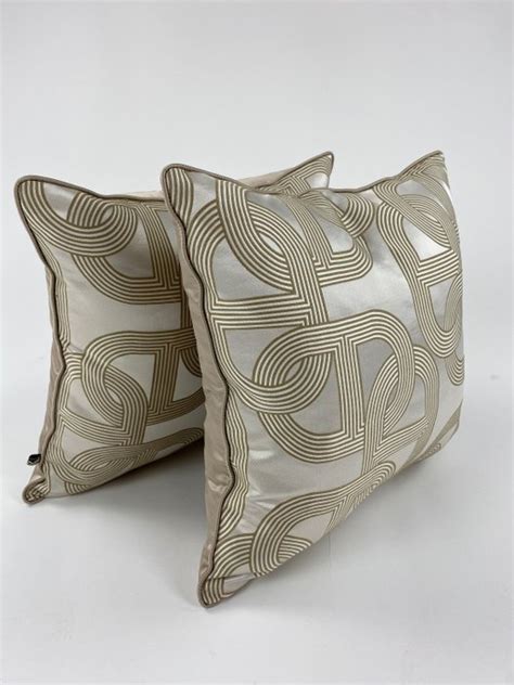 hermes kussen beige|Hermes pillow patterns.